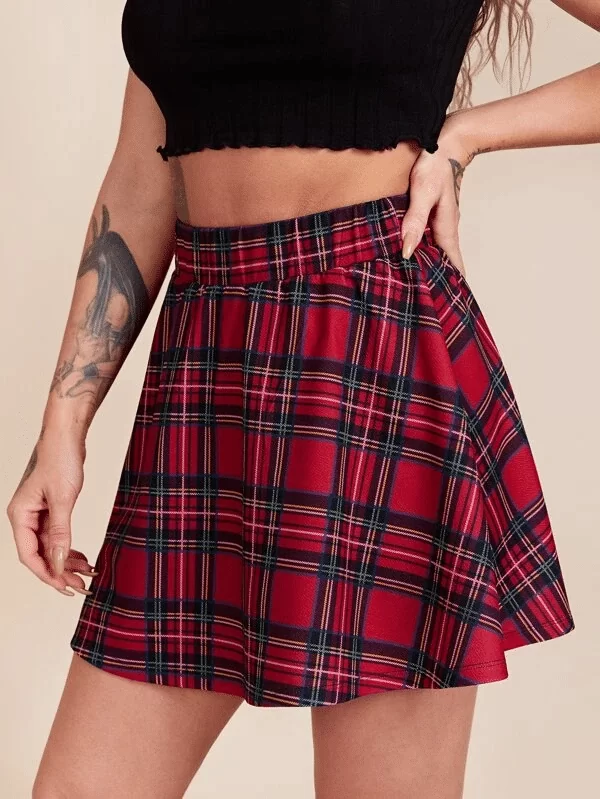 Saia Estilo Colegial - Estampa Xadrex